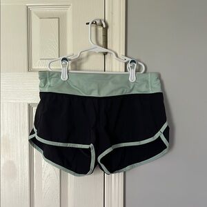 Lululemon Womens Black and Mint Athletic Shorts